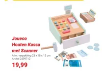 houten kassa met scanner