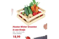 houten winter groenten in een kratje
