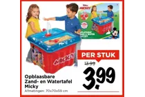 opblaasbare zand en watertafel