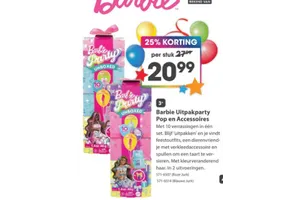 barbie uitpakparty pop en accessoires