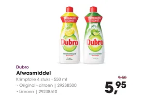 Dubro Afwasmiddel aanbieding