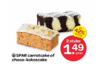 spar carrotcake of choco kokoscake
