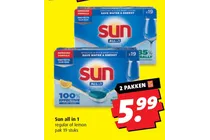 sun all in 1 afwasmiddel tabs