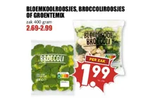 bloemkoolroosjes broccolibroosjes of groentemix