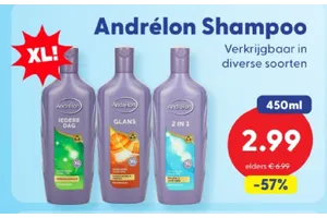 Andr&eacute;lon Shampoo aanbieding