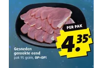 gesneden gerookte eend