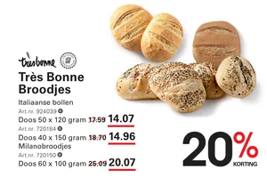 Très Bonne Milanobroodjes