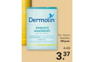 Dermolin Zeepvrij wastablet