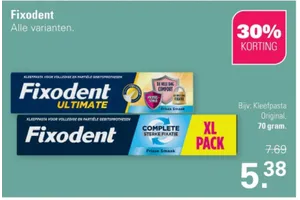 Fixodent Kleefpasta