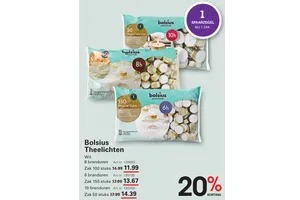 Bolsius Theelichten Wit