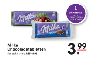 Milka Chocoladetabletten