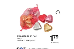 Chocolade in net