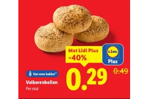 Lidl Volkorenbollen