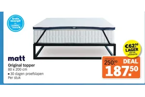 Matt Original topper