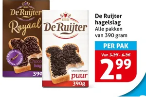 De Ruijter Royaal chocoladehagel extra puur extra groot