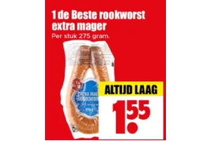 1 de Beste rookworst extra mager