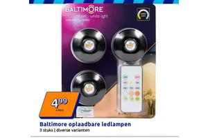 Baltimore Oplaadbare ledlampen