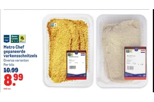 Metro Chef Gepaneerde varkensschnitzels