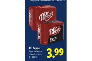 Dr. Pepper regular en zero