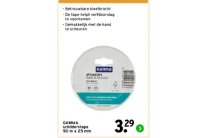 GAMMA schilderstape