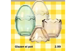 Glazen ei pot