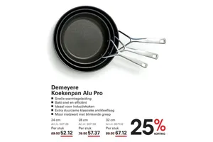 Demeyere Koekenpan Alu Pro 28 cm