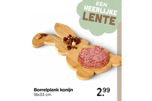 Borrelplank konijn
