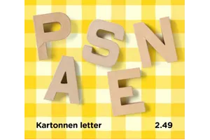 Kartonnen letter