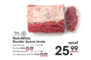 Red+White Runder dunne lende