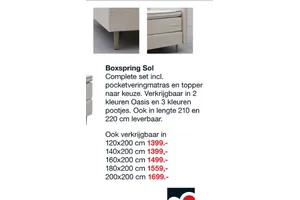 Boxspring Sol