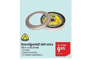 KLINGSPOR Doorslijpschijf A60 extra