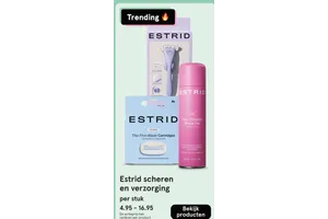 Estrid scheermes, cartridges en scheergel