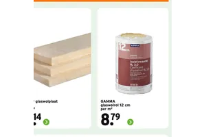 GAMMA glaswolplaat