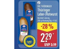 Thüringer Leber-/Rotwurst
