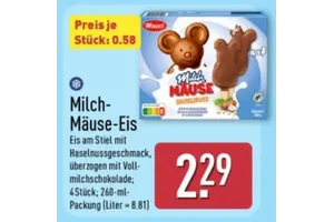 Mildl Milch Mäuse Eis