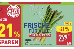 Aldi Spargel grün