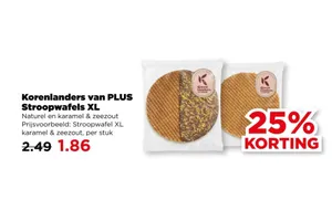 Korenlanders van PLUS Stroopwafels XL