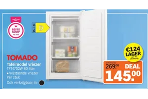 TOMADO Tafelmodel vriezer