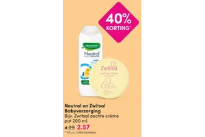 Zachte cr&egrave;me aanbieding