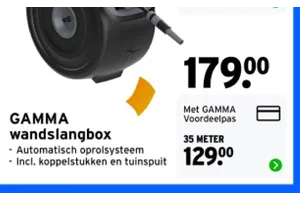 GAMMA wandslangbox