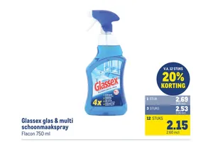 Glassex glas & multi schoonmaakspray