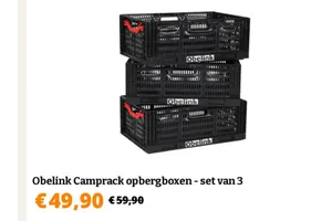 Obelink Camprack opbergboxen