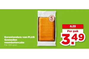 Korenlanders van PLUS roombotercake