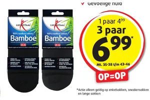 LUCOVITAAL Bamboe sokken