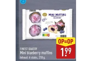 FINEST BAKERY Mini blueberry muffins
