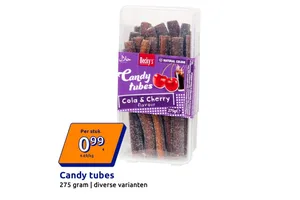 Becky's Candy tubes Cola & Cherry flavour