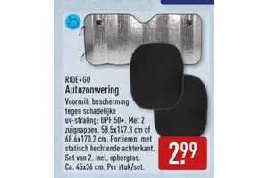 RIDE+GO Autozonwering