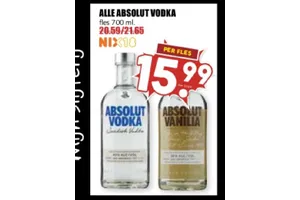 Vodka aanbieding