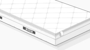 Illustration: Ein Komfortschaum-Topper 180x200 auf einer BODYGUARD Matratze