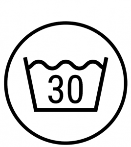 símbolo de lavado almohada a 30 grado